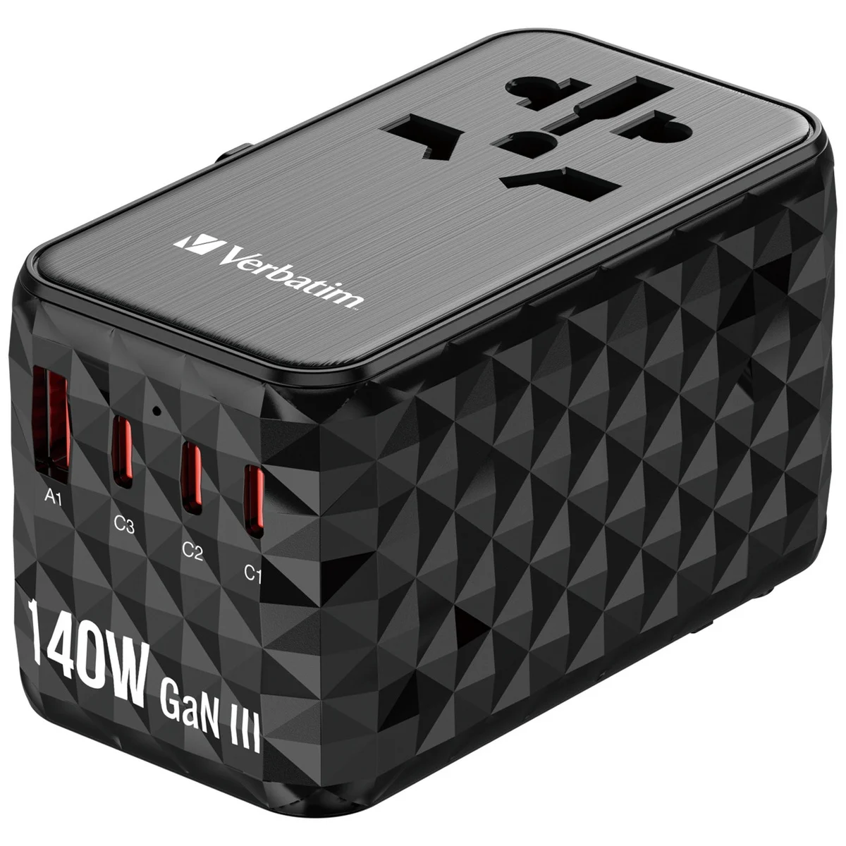 Verbatim Charger Travel Adapter World to World GAN III 140W 2xC 2xA UTA-10