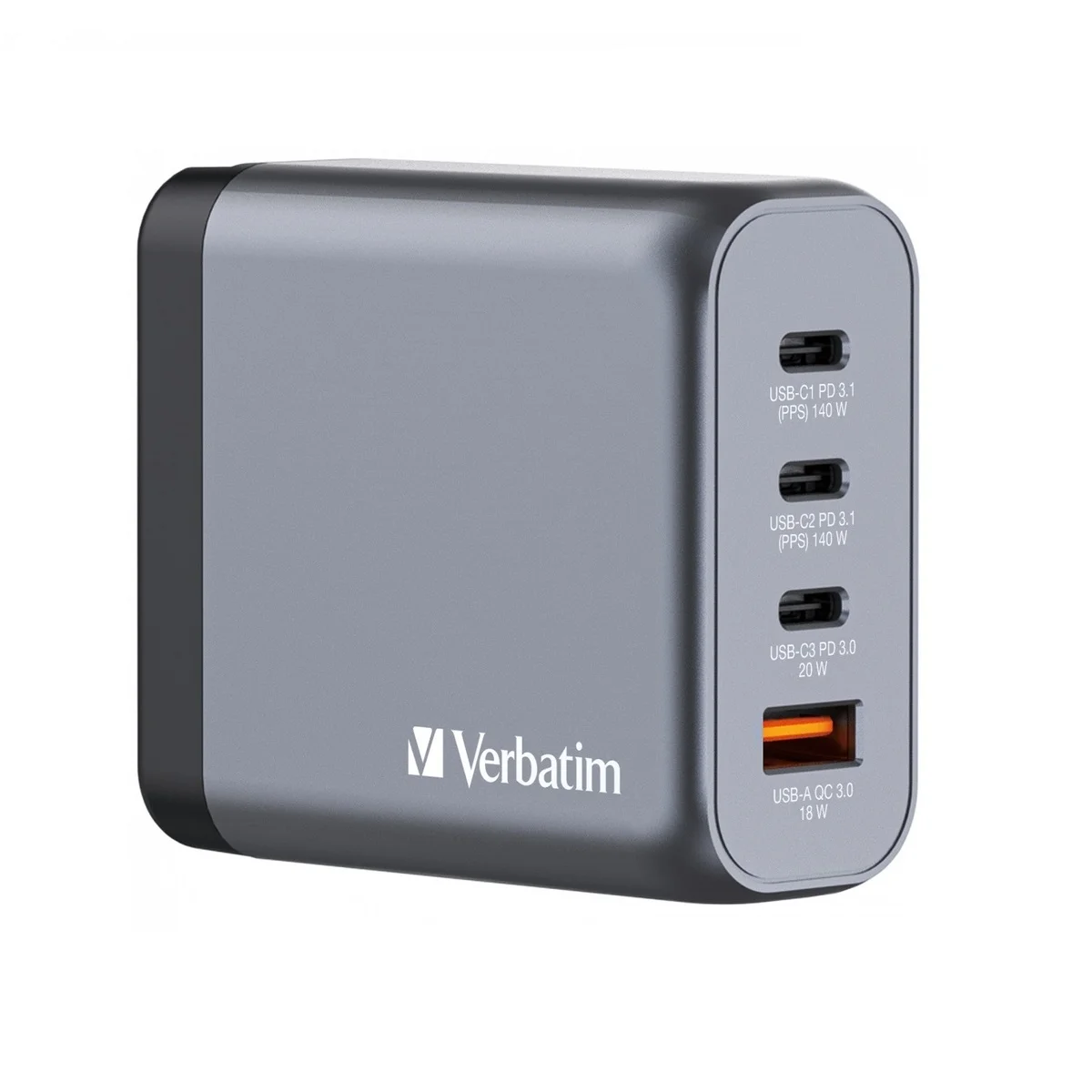 Verbatim GaN Charger 4 Port 140W USB A/C (EU/UK/US) GNC-140