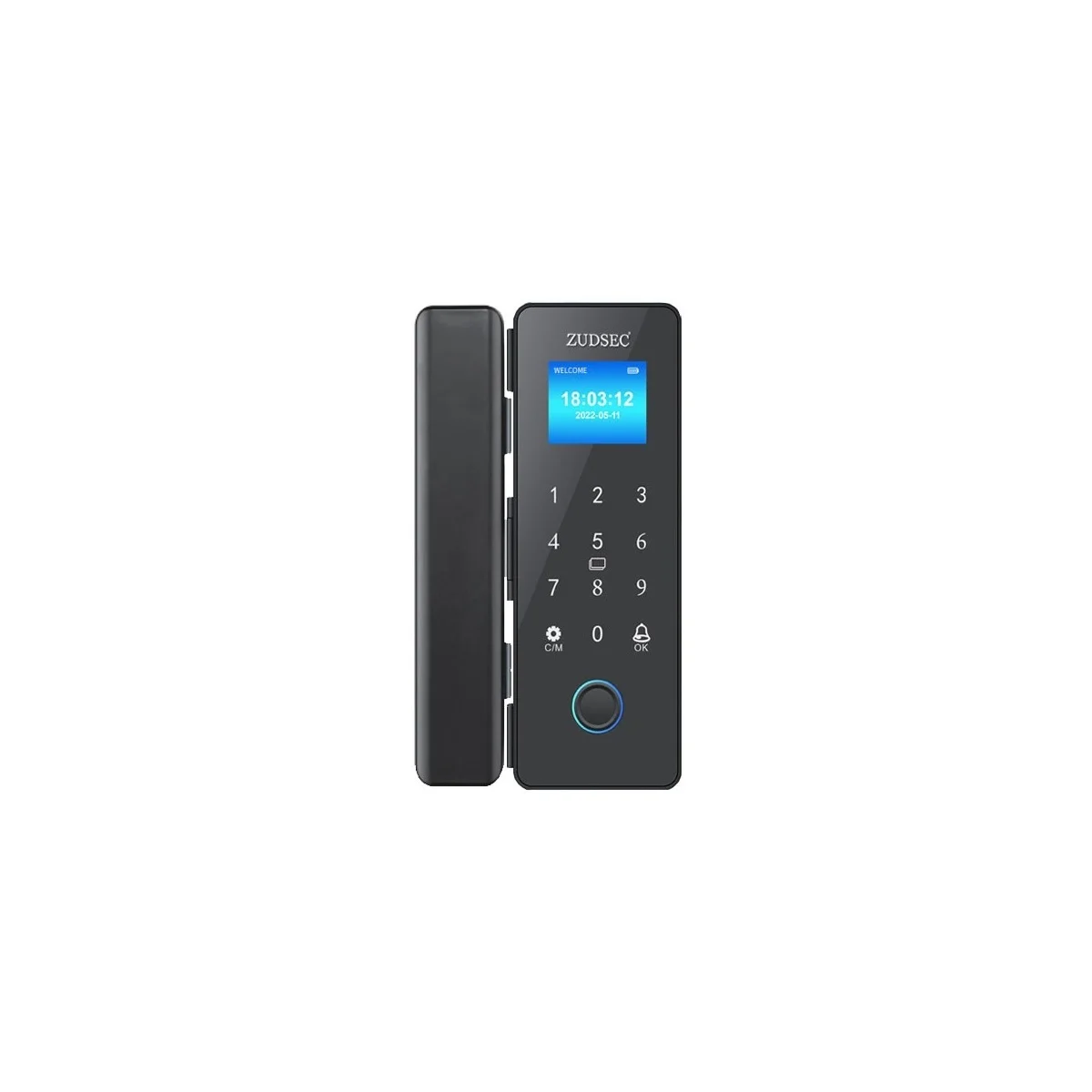Zudsec Standalone Door Lock Metal For Glass Doors With Fingerprint-WiFi