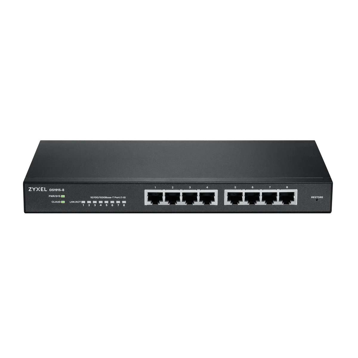 Zyxel 8-Port Gigabit Cloud Managed Ethernet Switch GS1915-8